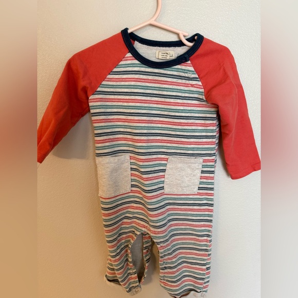 Curious by peek Blue Red and Gray Kids Bodysuit 12 M - Picture 1 of 2